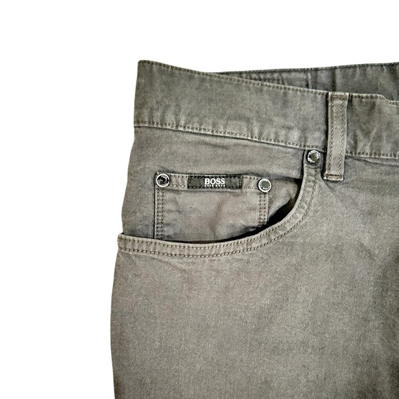 Men’s boss by Hugo Boss Charcoal Stretch straight leg lightweight Jeans 33/34 - Picture 5 of 12